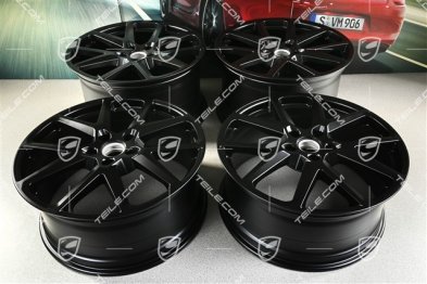 21" komplet felg Panamera Sport Design, 9,5J x 21 ET71 + 11,5J x 21 ET69, czarny satynowy półmat