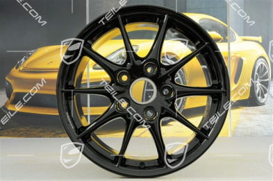 17" Felge Carrera II, 10-Speichen, 9J x 17 ET55, schwarz hochglanz