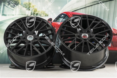 21-inch wheel rim set Cayenne RS Spyder, 11J x 21 ET58 + 9,5J x 21 ET46, black high gloss
