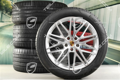 21-inch Cayenne Coupe RS Spyder Design summer wheel set, rims 9,5J x 21 ET46 + 11,0J x 21 ET49 + NEW Pirelli P Zero summer tyres 285/45 R21 + 315/40 R21, with TPMS