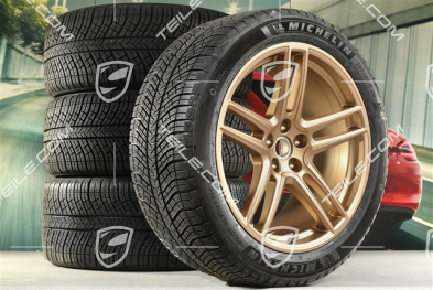 20" "Macan Turbo" koła zimowe, komplet, felgi 9J x 20 ET26 + 10J x 20 ET19 + opony zimowe Michelin Latitude Alpin 5 265/45 R20 + 295/40 R20, neodyme, z czujnikami ciśnienia RDK