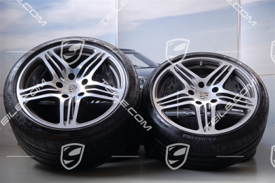 19" Komplet kół letnich Turbo I, felgi 8,5J x 19 ET 56 + 11J x 19 ET51 + NOWE opony letnie 235/35 ZR19 + 305/30 ZR19, czujniki ciśnienia RDK