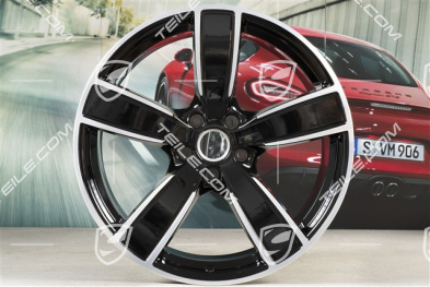 22" Felgensatz Cayenne Sport Classic, 10J x 22 ET48 + 11,5J x 22 ET61, schwarz hochglanz, Standard SUV