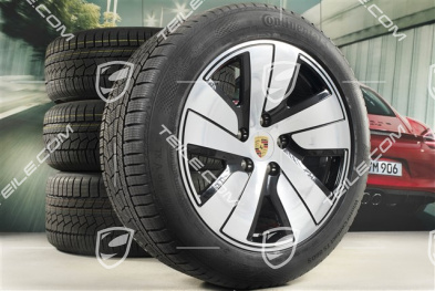 19" koła zimowe Taycan S, komplet, felgi 8J x 19 ET50 + 10J x 19 ET47 + NOWE opony zimowe Continental 225/55 R19 + 275/45 R19