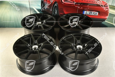 20" Cayenne S Felgensatz, 10,5J x 20 ET64 + 9J x 20 ET50, Schwarz-Seidenmatt