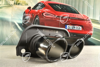 GT3 / RS / Touring / S/T Doppelendrohr Schwarz