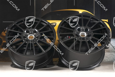 20-inch Panamera Sport wheel set, 2 x 9,5J x 20 ET 65 + 2 x 11,5 J x 20 ET 63, black