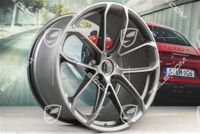 22-inch wheel rim set GT, 10J x 22 ET48 + 11,5J x 22 ET52, Platinum satin-matt