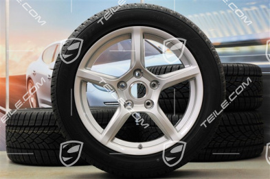 18" Boxster koła zimowe komplet, 8J x 18 ET57 + 9J x 18 ET47 + opony zimowe Dunlop 235/45 R18 + 265/45 R18, z czujnikami ciśnienia RDK