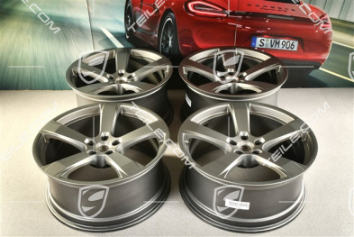 20" komplet felg "Macan Sport", 9J x 20 ET26 + 10J x 20 ET19, platinum satynowy półmat