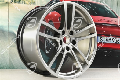 21-inch wheel rim, Cayenne Turbo, 11J x 21 ET58, Platinum satin-matt