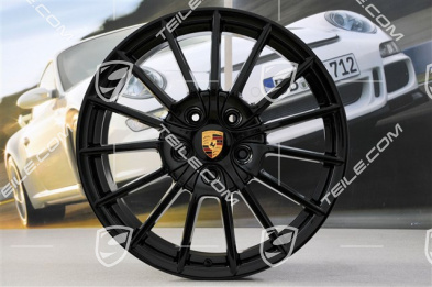 20-inch Panamera Sport wheel set, 2 x 9,5J x 20 ET 65 + 2 x 11,5 J x 20 ET 63, black