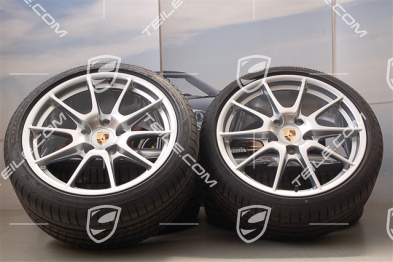 19-inch Boxster Spyder summer wheel set, 10J x 19 ET42 + 8,5J x 19 ET55 + MICHELIN summer tyres, silver metallic