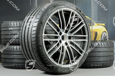 21" Turbo IV Sommerräder, Felgen 9,5J x 21 ET71 + 11,5J x 21 ET69 + Michelin Sommerreifen 275/35 ZR21 + 325/30 ZR21, mit RDK-Sensoren, nur für Turbo S E-Hybrid