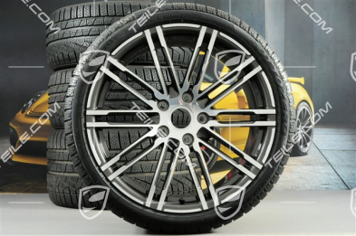 20" Winterräder Satz "Turbo", Felgen 8,5J x 20 ET51 + 11J x 20 ET52 + NEUE Pirelli Winterreifen 245/35 R20 + 295/30 R20, ohne RDK-Sensoren