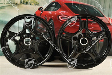 19" Felgensatz Carrera S, 8J x 19 ET57 + 11J x 19 ET67, schwarz