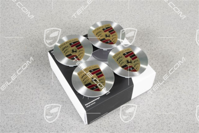 Set wheel trim caps (4 pcs.), finely turned aluminium