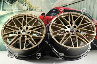 21" Komplet felg Cayenne RS Spyder Design, 11J x 21 ET58 + 9,5J x 21 ET46, neodyme
