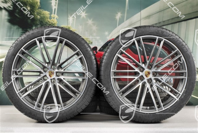 21" Turbo IV Design Sommerräder, Felgen 9,5J x 21 ET27 + 10J x 21 ET19 + Michelin Sommerreifen 265/40 R21 + 295/35 R21, mit RDK-Sensoren