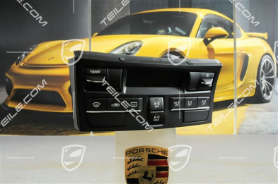 Control part/panel, manual air-conditioning system, matt black/hi-gloss chrome