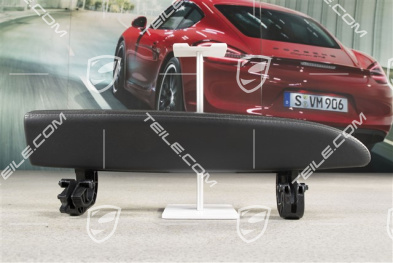 Deckel, Ablagefach, Leder, Schwarz/Grau, L