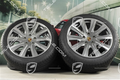 20-inch Taycan Tequipment Design winter wheel set, rims 9J x 20 ET54 + 11J x 20 ET60, Goodyear winter tyres 245/45 R20 + 285/40 R20