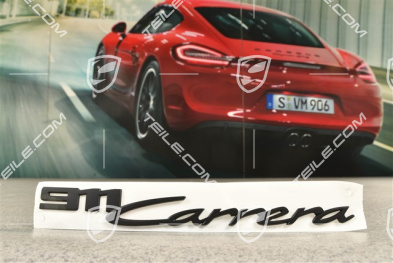 Emblemat / napis 911 Carrera, czarny mat