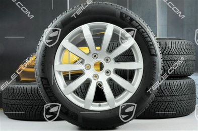 19-inch Cayenne S winter wheel set, rims 8,5J x 19 ET47 + 9,5J x 19 ET54 + NEW Michelin winter tyres 255/55 R19 + 275/50 R19, with TPMS