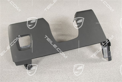 Schalttafelverkleidung, Unterteil, Leder, Schwarz, L