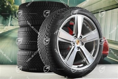 22" Winterräder Cayenne Exclusive Design Sport, Felgen 10J x 22 ET48 +11,5J x 22 ET61 + Pirelli Winterreifen 285/40 R22 + 315/35 R22, in Platinsilber