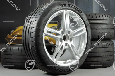 20-inch Panamera Turbo summer wheel set, rims 9,5J x 20 ET71 + 11,5J x 20 ET68 + NEW Michelin summer tires 275/40 ZR20 + 315/35 ZR20, with TPM