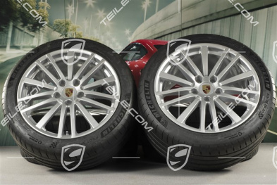 20-inch Panamera Design summer wheel set, rims 9,5J x 20 ET71 + 11,5J x 20 ET68 + Michelin summer tires 275/40 ZR20 + 315/35 ZR20, with TPM