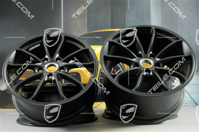 20" komplet felg GT4, 8,5J x 20 ET61 + 11J x 20 ET50, czarny satynowy półmat