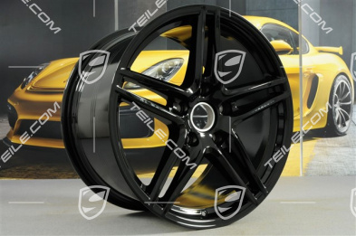 19" Carrera VI Felgensatz, 8,5J x 19 ET50 + 11J x 19 ET77, für Winterbetrieb, schwarz hochglanz
