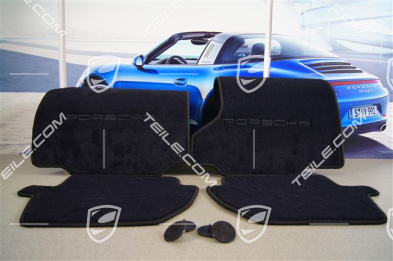 Komplet dywaników podłogowych, 4-częściowy (996), modele Cabrio/Targa z BOSE Sound-System, czarny