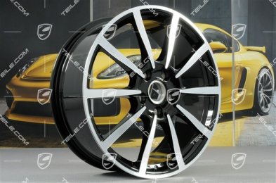 20" Felgensatz Carrera Classic, 8J x 20 ET57 + 10J x 20 ET45, in Schwarz Hochglanz