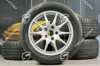 18" Panamera S Sommerräder Satz, Felgen 8J x 18 ET59 + 9J x 18 ET53 + NEUE Continental  Sommerreifen 245/50 R18 + 275/45 R18