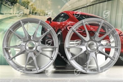 19-inch Rims set GT3RS II 4.0 / GT2RS, GT-Silber, 9J x 19 ET47 + 12J x 19 ET48