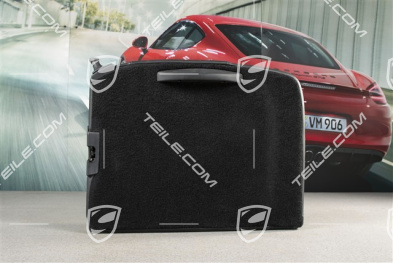 Back seat backrest, leather, black, Coupe, L