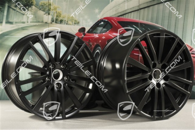 20" Komplet felg Panamera Design / GTS, 9,5J x 20 ET71 + 11,5J x 20 ET68, czarny satynowy półmat
