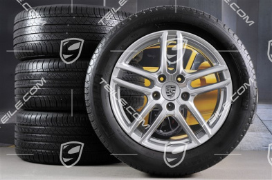 19-inch all season wheels set "Cayenne Turbo IV" facelift 2014->, alloy rims 8,5J x 19 ET59 + Michelin Latitude Tour HP all-season tyres 265/50 R19, with TPM