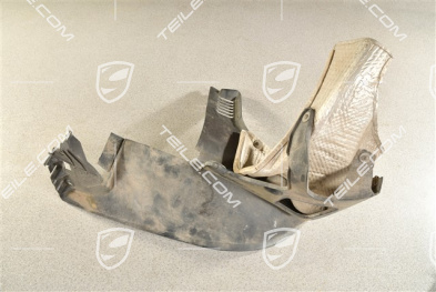 Wheel-well liner with lateral heat protection, L