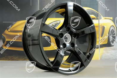 19-inch Cayman S wheel rim set, 8J x 19 ET57 + 10J x 19 ET45, black high gloss
