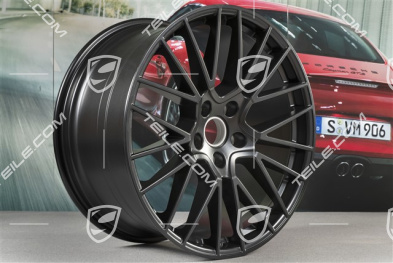 21" Felgensatz Cayenne RS Spyder, 11J x 21 ET58 + 9,5J x 21 ET46, schwarz seidenmatt