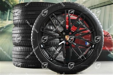 21" koła letnie, komplet, RS Spyder Design II, felgi 9,5J x 21 ET27 + 10J x 21 ET19 + opony letnie Michelin 265/40 R21 + 295/35 R21, z czujnikami ciśnienia, czarny satynowy półmat