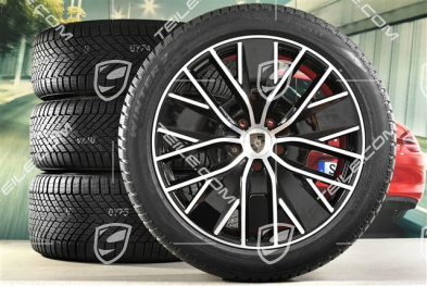 21-inch Macan Design winter wheel set, rims 8,5J x 21 ET27 + 10,5J x 21 ET47 + NEW Pirelli winter tyres 255/45 R21 + 285/40 R21, black high gloss