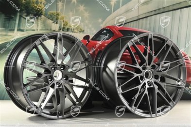 22" komplet felg Macan RS Spyder Design, 9J x 22 ET29 + 11J x 22 ET47, vesuvio grey
