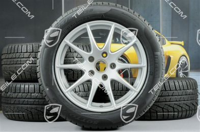 18-inch Panamera S winter wheel set, 8J x 18 ET 59 + 9J x 18 ET 53 + tyres 245/50 R18 + 275/45 R18, TPM