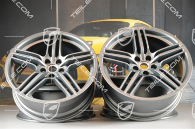 19"-inch alloy wheel set Macan Design, 8J x 19 ET21 + 9J x 19 ET21, Platinum satin-matt