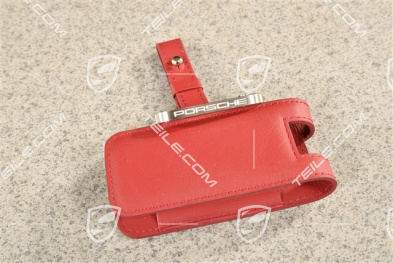 Schlüsseltasche Schlüsseletui aus Leder, Bordeauxrot